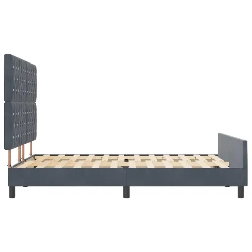 Box spring krevet Tamno siva 160 x 200 cm Baršun - Tamno siva 160 x 200 cm Kristal s dugmadima Cijena