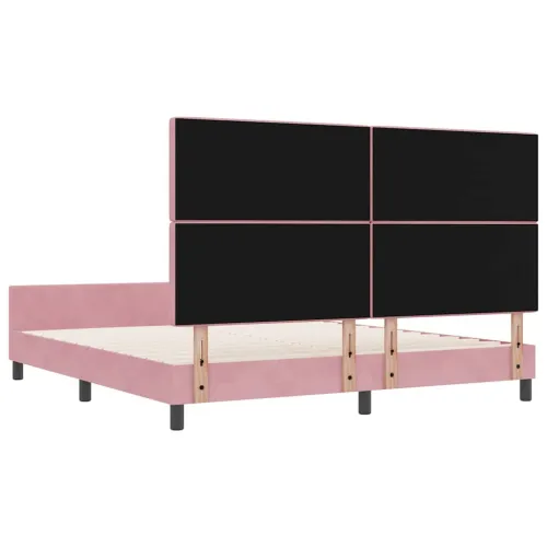 Box spring krevet Ružičasta 180 x 200 cm Baršun - Ružičasta 180 x 200 cm Kristal s dugmadima Cijena