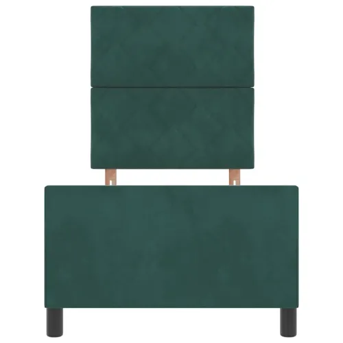 Box spring krevet Tamnozelena 80 x 200 cm Baršun - Tamnozelena 80 x 200 cm Dizajn s rombovima Cijena
