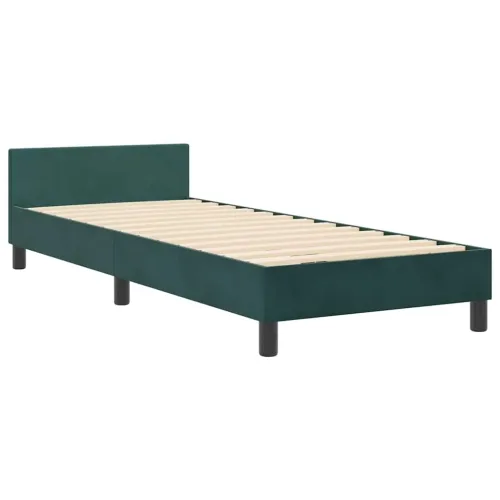 Box spring krevet Tamnozelena 80 x 200 cm Baršun - Tamnozelena 80 x 200 cm Dizajn s rombovima Cijena