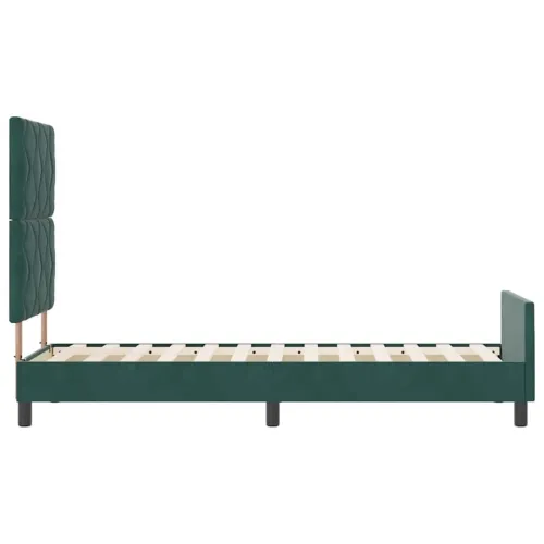 Box spring krevet Tamnozelena 80 x 200 cm Baršun - Tamnozelena 80 x 200 cm Dizajn s rombovima Cijena