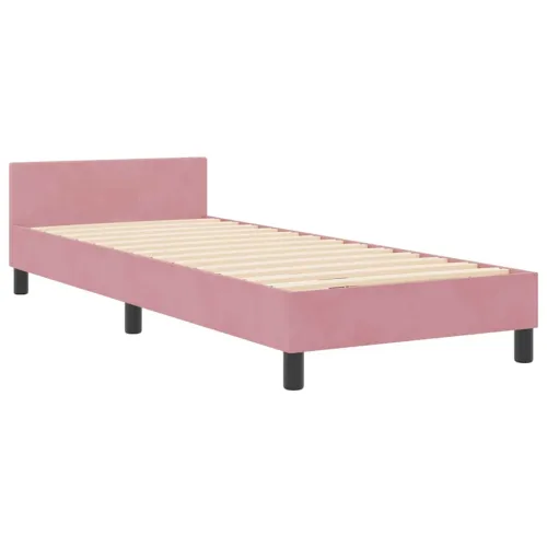 Box spring krevet Ružičasta 80 x 200 cm Baršun - Ružičasta 80 x 200 cm Dizajn s rombovima Cijena