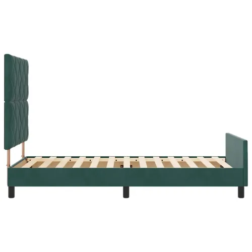 Box spring krevet Tamnozelena 90 x 190 cm Baršun - Tamnozelena 90 x 190 cm Dizajn s rombovima Cijena