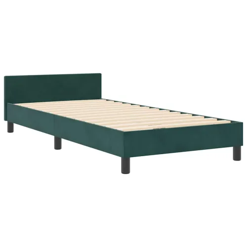 Box spring krevet Tamnozelena 90 x 190 cm Baršun - Tamnozelena 90 x 190 cm Dizajn s rombovima Cijena