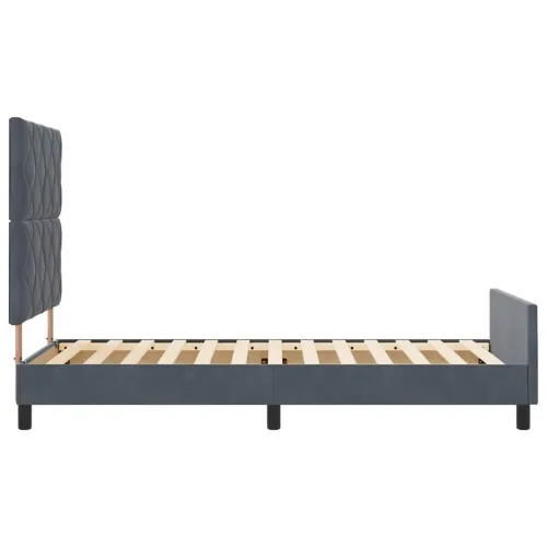 Box spring krevet Tamno siva 90 x 200 cm Baršun - Tamno siva 90 x 200 cm Dizajn s rombovima Cijena