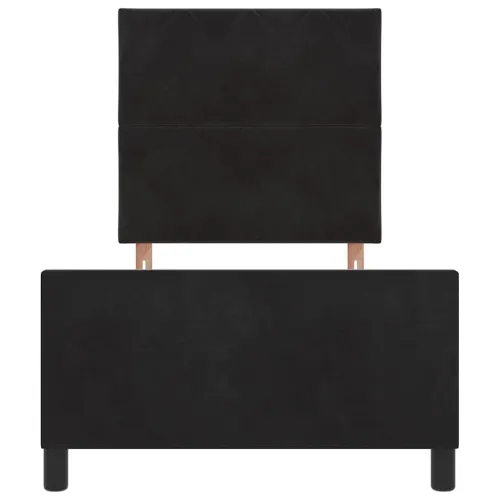 Box spring krevet s uzglavljem Crna 100 x 200 cm Baršun - Crna 100 x 200 cm Dizajn s rombovima Cijena
