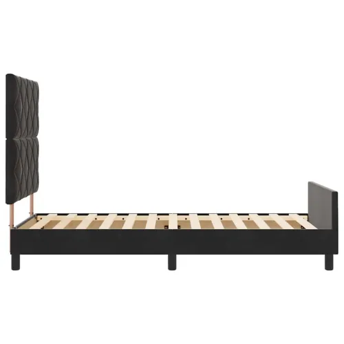 Box spring krevet s uzglavljem Crna 100 x 200 cm Baršun - Crna 100 x 200 cm Dizajn s rombovima Cijena