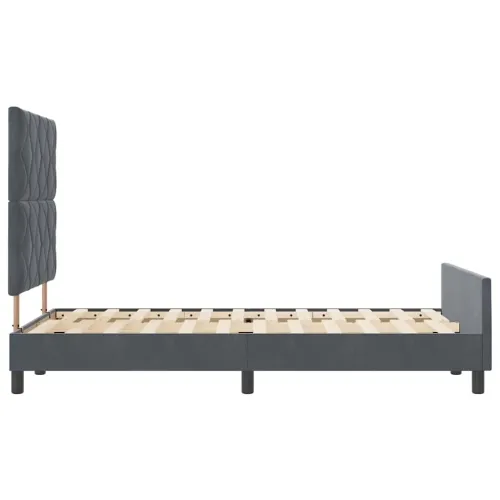 Box spring krevet Tamno siva 120 x 190 cm Baršun - Tamno siva 120 x 190 cm Dizajn s rombovima Cijena