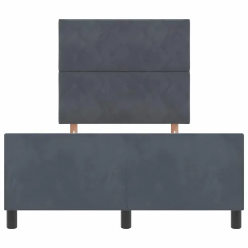 Box spring krevet Tamno siva 120 x 190 cm Baršun - Tamno siva 120 x 190 cm Dizajn s rombovima Cijena