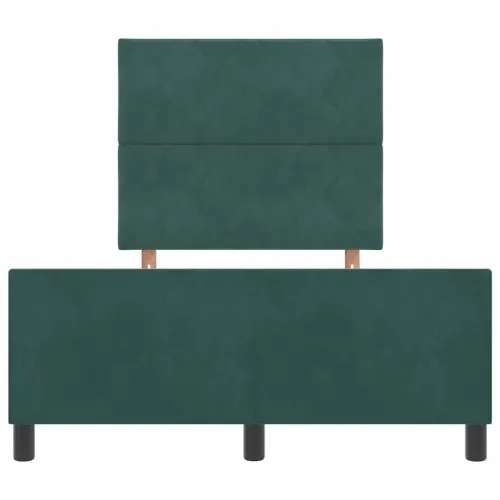 Box spring krevet Tamnozelena 120 x 190 cm Baršun - Tamnozelena 120 x 190 cm Dizajn s rombovima Cijena