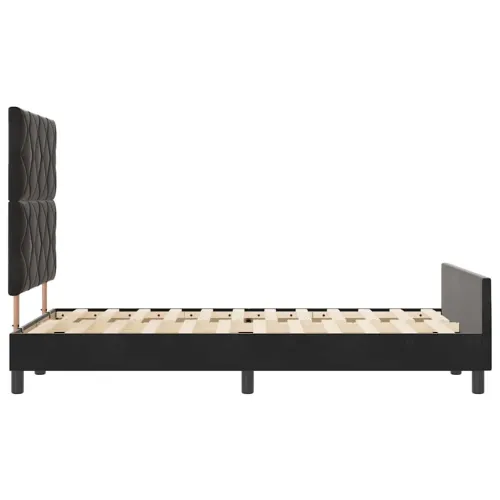 Box spring krevet s uzglavljem Crna 120 x 200 cm Baršun - Crna 120 x 200 cm Dizajn s rombovima Cijena