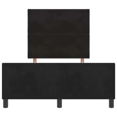 Box spring krevet s uzglavljem Crna 120 x 200 cm Baršun - Crna 120 x 200 cm Dizajn s rombovima Cijena