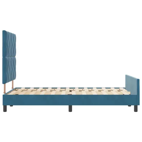 Box spring krevet Tamno plava 120 x 200 cm Baršun - Tamno plava 120 x 200 cm Dizajn s rombovima Cijena