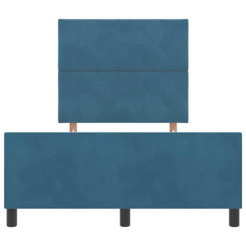 Box spring krevet Tamno plava 120 x 200 cm Baršun - Tamno plava 120 x 200 cm Dizajn s rombovima Cijena