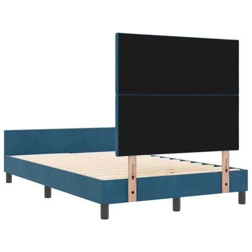 Box spring krevet Tamno plava 120 x 200 cm Baršun - Tamno plava 120 x 200 cm Dizajn s rombovima Cijena