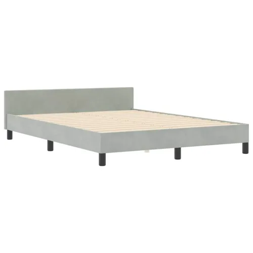 Box spring krevet Svjetlosiva 140 x 200 cm Baršun - Svjetlosiva 140 x 200 cm Dizajn s rombovima Cijena
