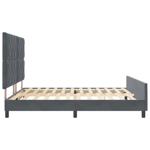 Box spring krevet Tamno siva 180 x 200 cm Baršun - Tamno siva 180 x 200 cm Dizajn s rombovima Cijena