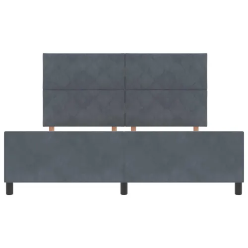 Box spring krevet Tamno siva 180 x 200 cm Baršun - Tamno siva 180 x 200 cm Dizajn s rombovima Cijena