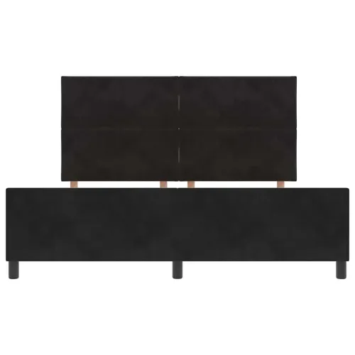 Box spring krevet s uzglavljem Crna 180 x 200 cm Baršun - Crna 180 x 200 cm Dizajn s rombovima Cijena