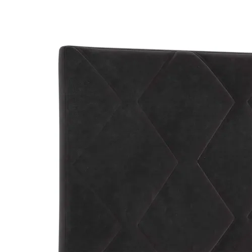 Box spring krevet s uzglavljem Crna 200 x 200 cm Baršun - Crna 200 x 200 cm Dizajn s rombovima Cijena
