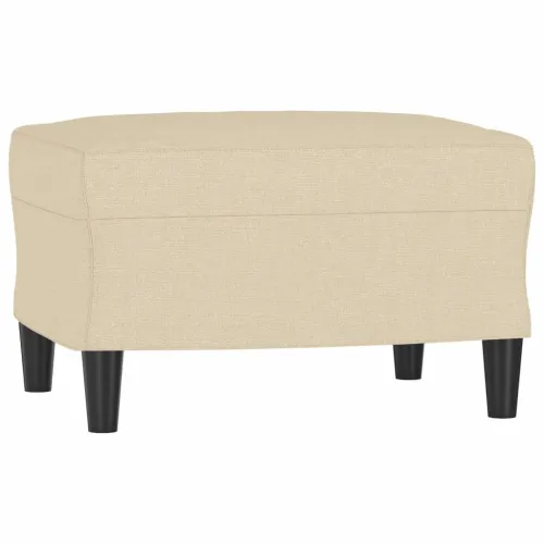 Trosjed s tabureom krem 180 cm od tkanine - Krema Cijena