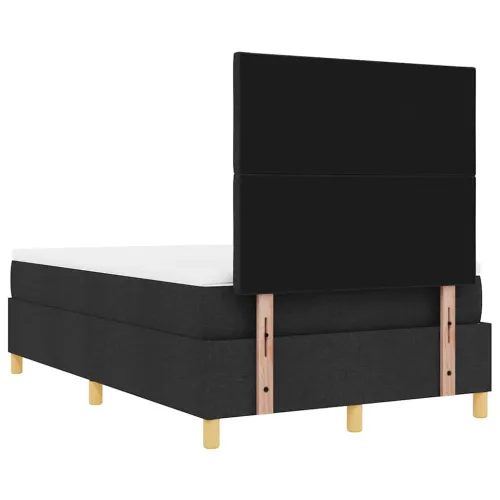 Box spring krevet s uzglavljem Crna 190 x 120 cm tkanina - Crna 120 x 190 cm Dizajn s rombovima Cijena