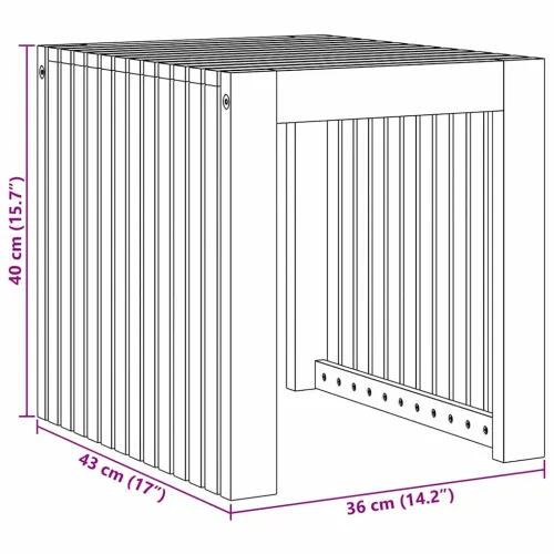 Bocni stol Prirodna nafta 43 x 36 x 40 cm Čvrsto teak drvo Cijena