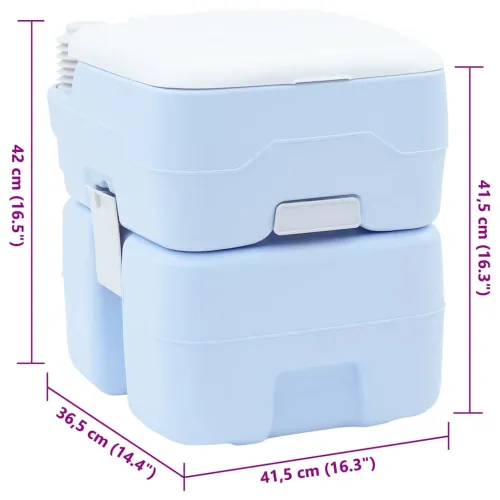 Kamperski WC Svijetloplava i bijela 41,5 x 36,5 x 42 cm - Svijetlo plava 20 l Cijena