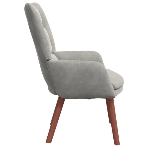fotelja Svijetlo siva 63 x 67 x 94 cm Baršun - Svjetlosiva Cijena