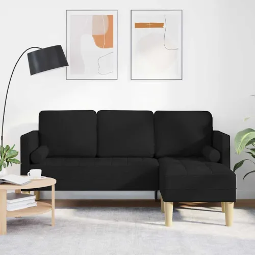 Set sofe Crna 173 x 131 x 67 cm Poliester - Crna L-sofa Cijena