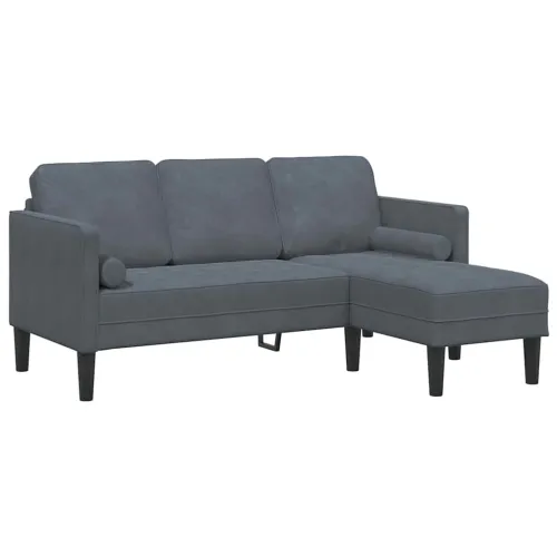 Set sofe s jastukom Tamno siva Poliester - Tamno siva bez klupe Cijena
