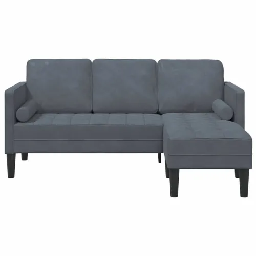 Set sofe s jastukom Tamno siva Poliester - Tamno siva bez klupe Cijena