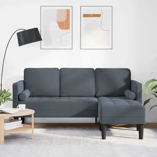 Set sofe s jastukom Tamno siva Poliester - Tamno siva bez klupe Cijena