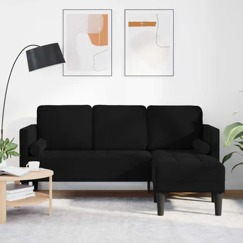 Set sofe s jastukom Crna Poliester - Crna bez klupe Cijena
