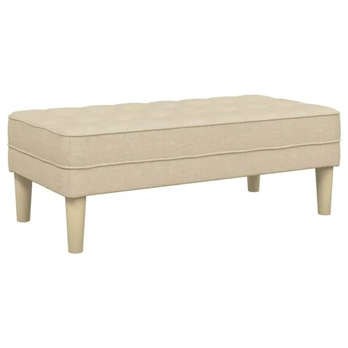 klupa s jastukom Krema 113 x 57 x 39 cm tkanina - Krema Cijena
