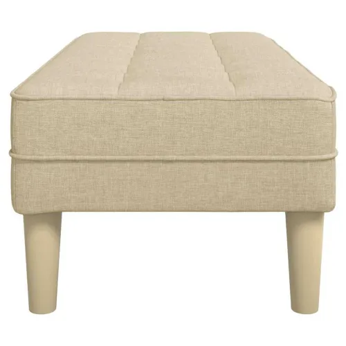 klupa s jastukom Krema 113 x 57 x 39 cm tkanina - Krema Cijena