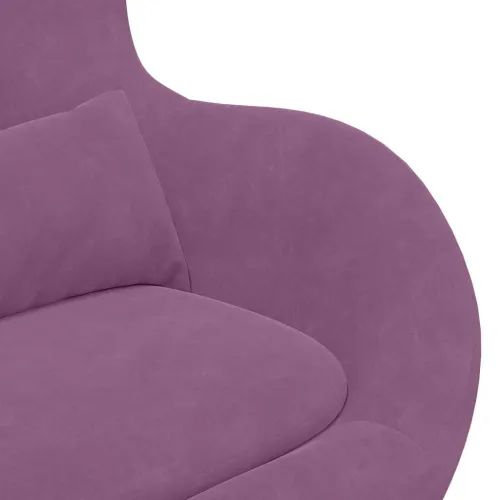Jajolika fotelja Ljubičasta Baršun - Ljubičasta without footstool Cijena