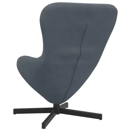 Jajolika fotelja Tamno siva 63 x 73 x 90 cm Baršun - Tamno siva Cijena