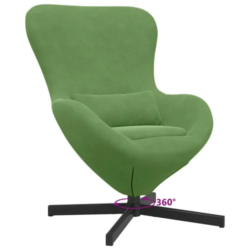 Jajolika fotelja Svijetlo zelena 63 x 73 x 90 cm Baršun - Svijetlo zelena Cijena