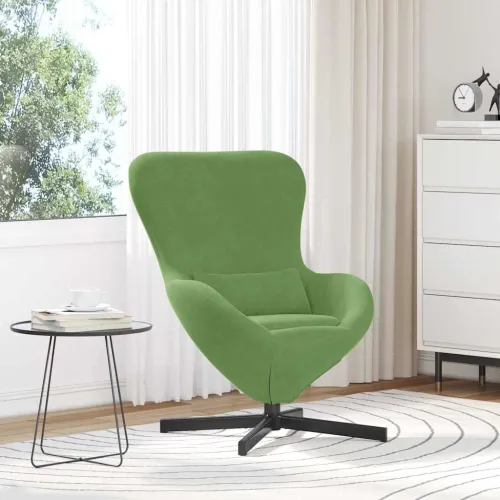 Jajolika fotelja Svijetlo zelena 63 x 73 x 90 cm Baršun - Svijetlo zelena Cijena