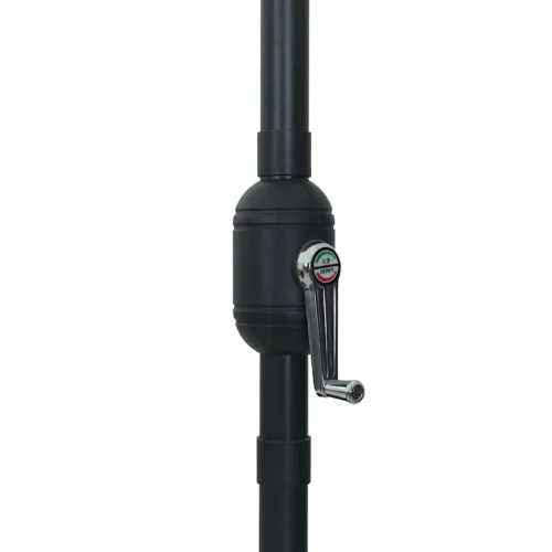 Vrtni suncobran 395 x 395 x 245 cm Poliester Kružni Crna - Crna Cijena