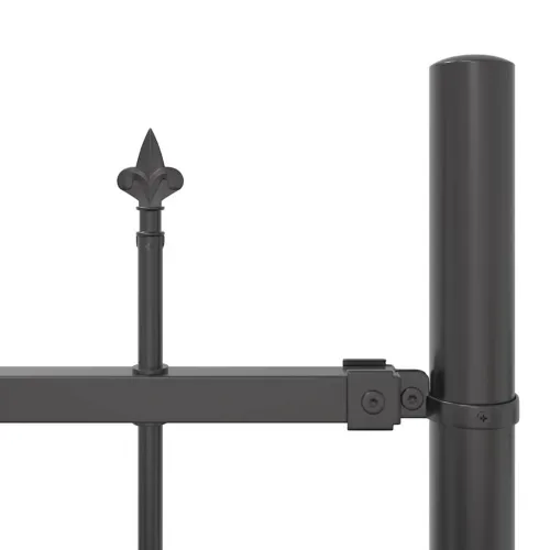 Vrtna Ograda WOERDEN 170 x 165 cm Čelik s prahom premazan Siva - 170 cm 100-125 cm Sivi Cijena