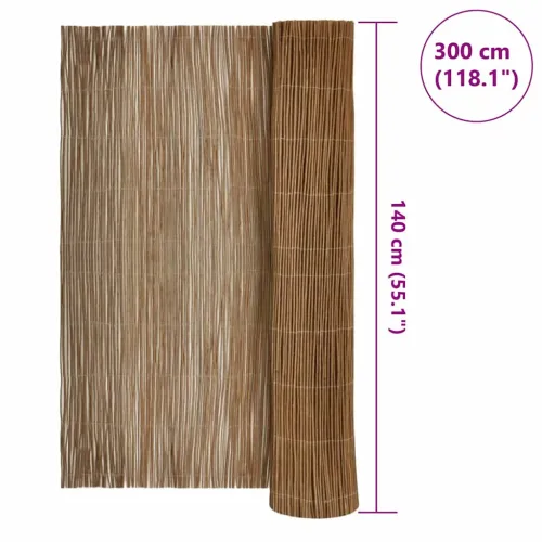 Ograda od vrbovog drveta 140 x 300 cm Vrba Prirodna - 300 x 140 cm Prirodna Cijena