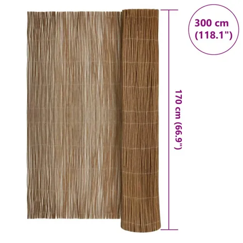 Ograda od vrbovog drveta 170 x 300 cm Vrba Prirodna - 300 x 170 cm Prirodna Cijena