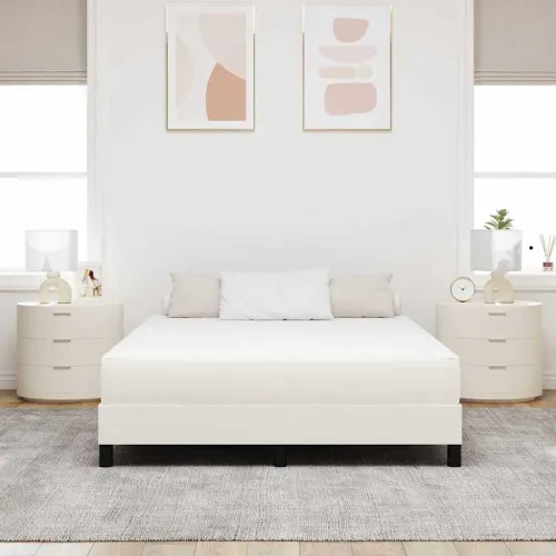 Madrac s madracem Krema 140 x 200 cm tkanina - Krema 140 x 200 cm Cijena