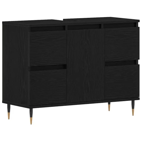 Kupaonski ormarić za sudoper Crni hrast 80 x 33 x 60 cm - Crni hrast Cijena
