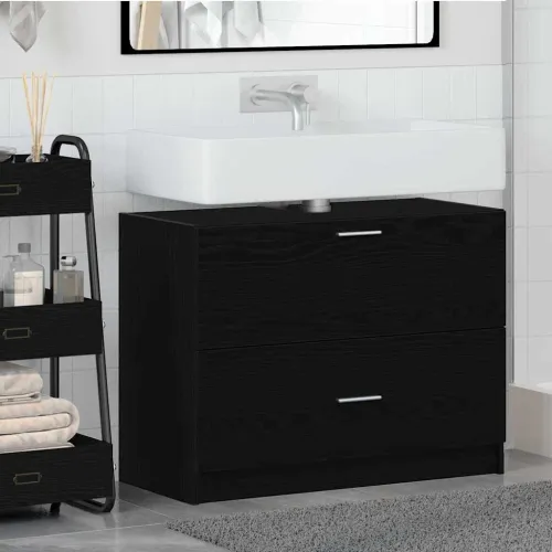 Kupaonski ormar Crni hrast 78 x 37 x 59 cm Konstruirano drvo - Crni hrast 78 x 37 x 59 cm Cijena
