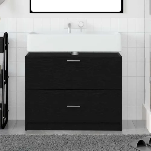 Kupaonski ormar Crni hrast 78 x 37 x 59 cm Konstruirano drvo - Crni hrast 78 x 37 x 59 cm Cijena