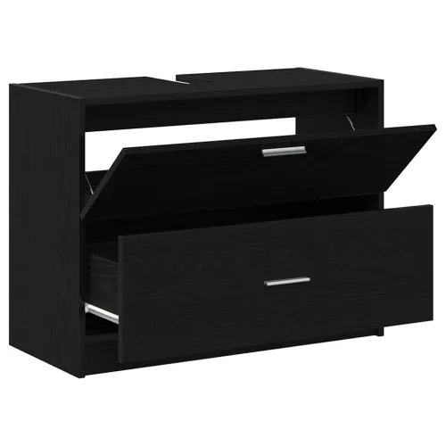 Kupaonski ormar Crni hrast 78 x 37 x 59 cm Konstruirano drvo - Crni hrast 78 x 37 x 59 cm Cijena