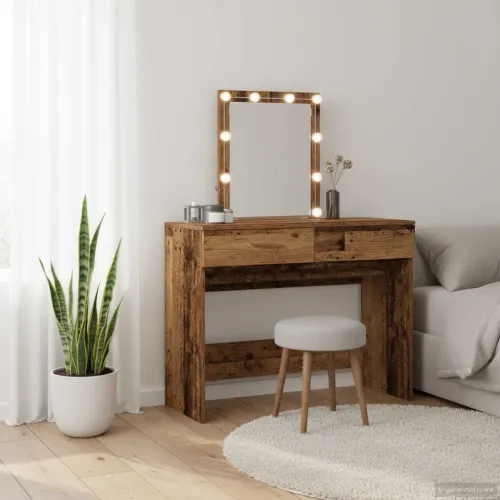Toaletni stol Staro drvo 100 x 40 x 130 cm Konstruirano drvo - Staro drvo Cijena